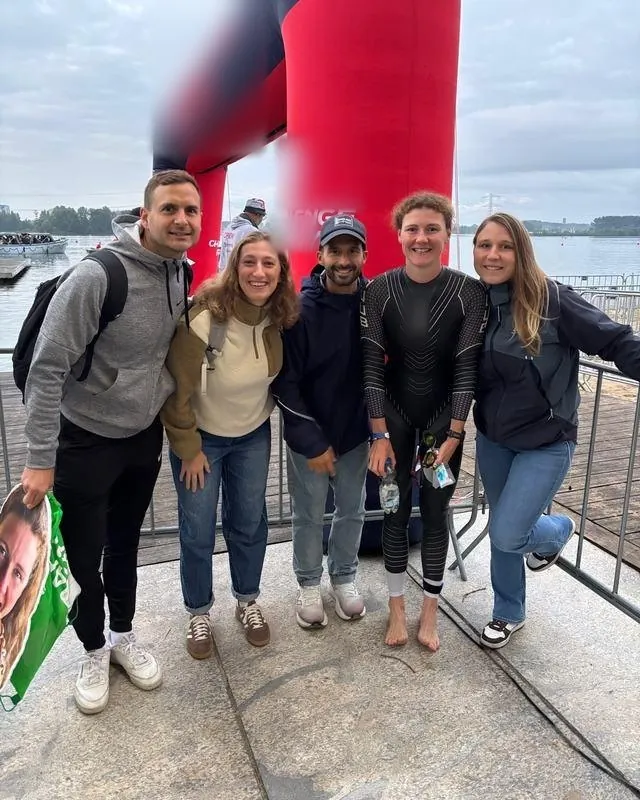 Le groupe réuni avant une course